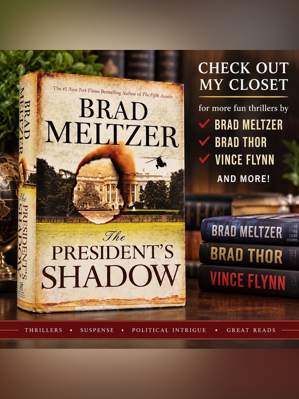 Brad Meltzer – The President’s Shadow – Hardcover Thriller w/ Dust Jacket EUC